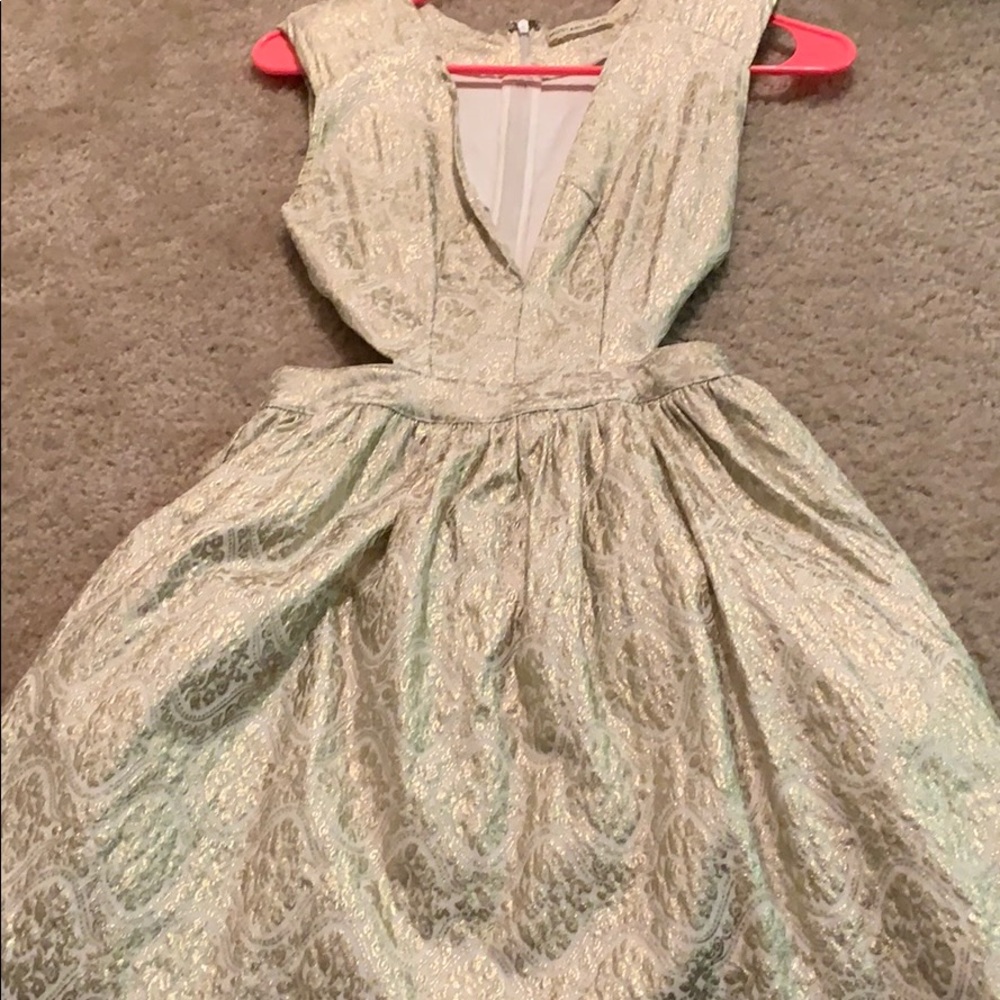 Gold cocktail dress